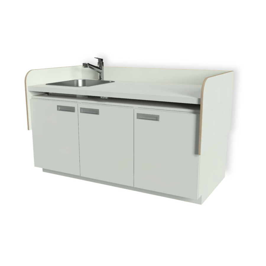 Dierentuin Bederven Manie Commode 153 - Elektrische + sanitair L Wit | Kinderopvangshop.nl